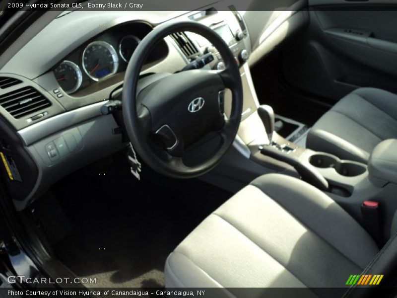 Ebony Black / Gray 2009 Hyundai Sonata GLS