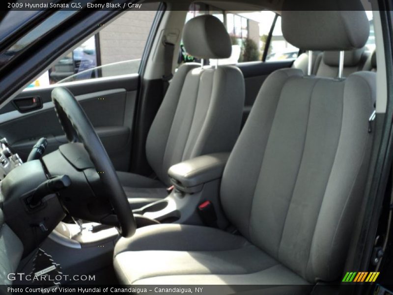 Ebony Black / Gray 2009 Hyundai Sonata GLS