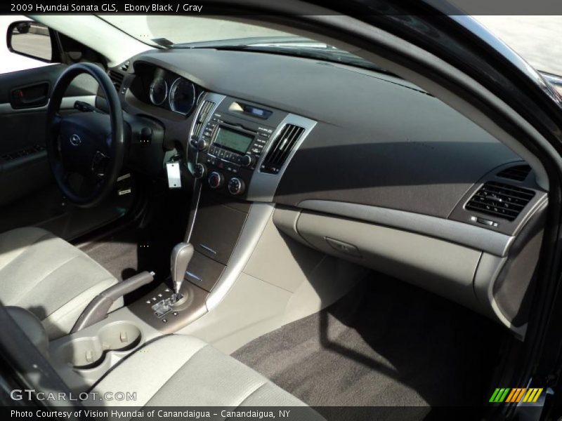 Ebony Black / Gray 2009 Hyundai Sonata GLS