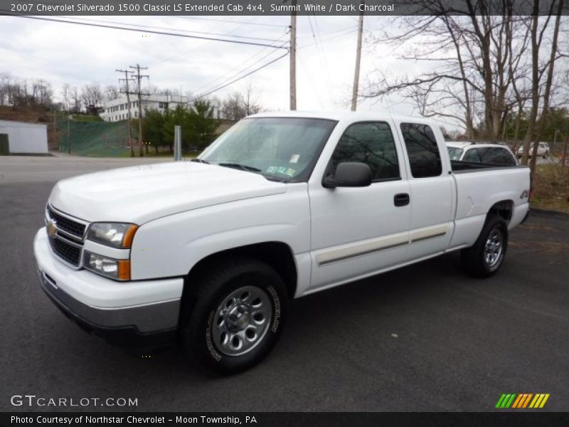 Summit White / Dark Charcoal 2007 Chevrolet Silverado 1500 Classic LS Extended Cab 4x4