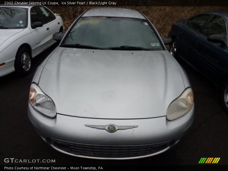 Ice Silver Pearl / Black/Light Gray 2002 Chrysler Sebring LX Coupe