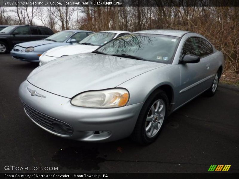 Ice Silver Pearl / Black/Light Gray 2002 Chrysler Sebring LX Coupe