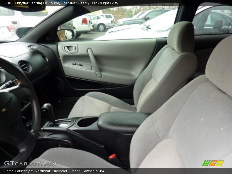 Ice Silver Pearl / Black/Light Gray 2002 Chrysler Sebring LX Coupe