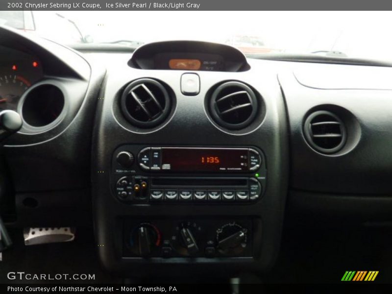 Ice Silver Pearl / Black/Light Gray 2002 Chrysler Sebring LX Coupe