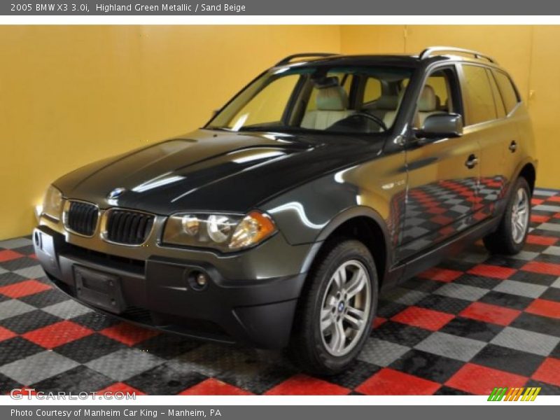 Highland Green Metallic / Sand Beige 2005 BMW X3 3.0i