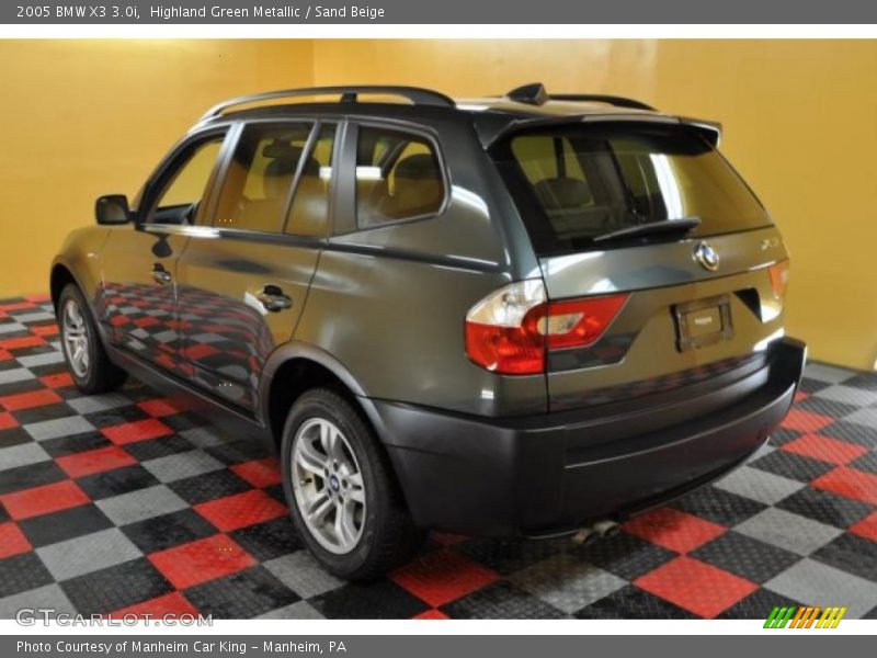 Highland Green Metallic / Sand Beige 2005 BMW X3 3.0i
