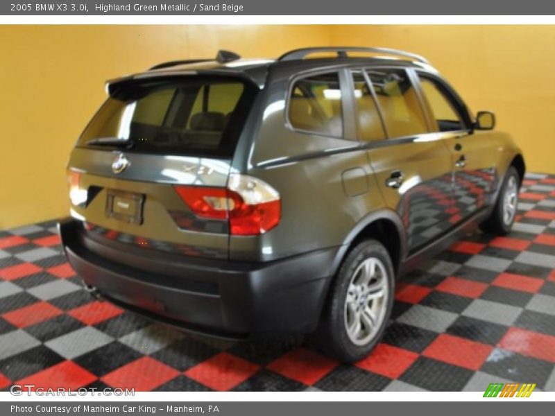 Highland Green Metallic / Sand Beige 2005 BMW X3 3.0i