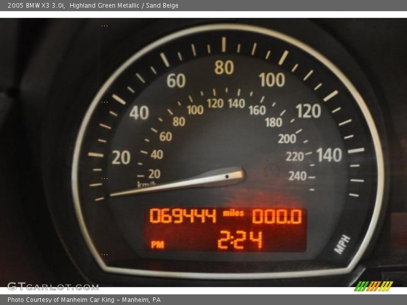 Highland Green Metallic / Sand Beige 2005 BMW X3 3.0i