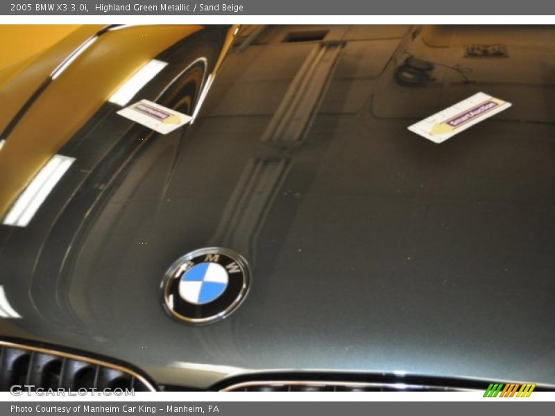 Highland Green Metallic / Sand Beige 2005 BMW X3 3.0i