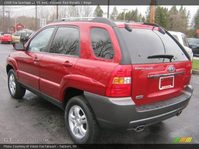 Volcanic Red Metallic / Beige 2008 Kia Sportage LX V6 4x4