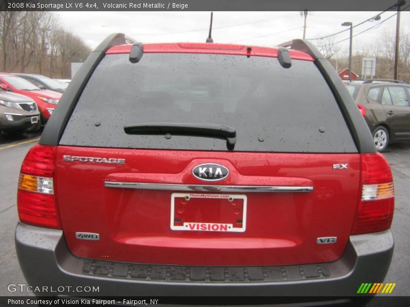 Volcanic Red Metallic / Beige 2008 Kia Sportage LX V6 4x4