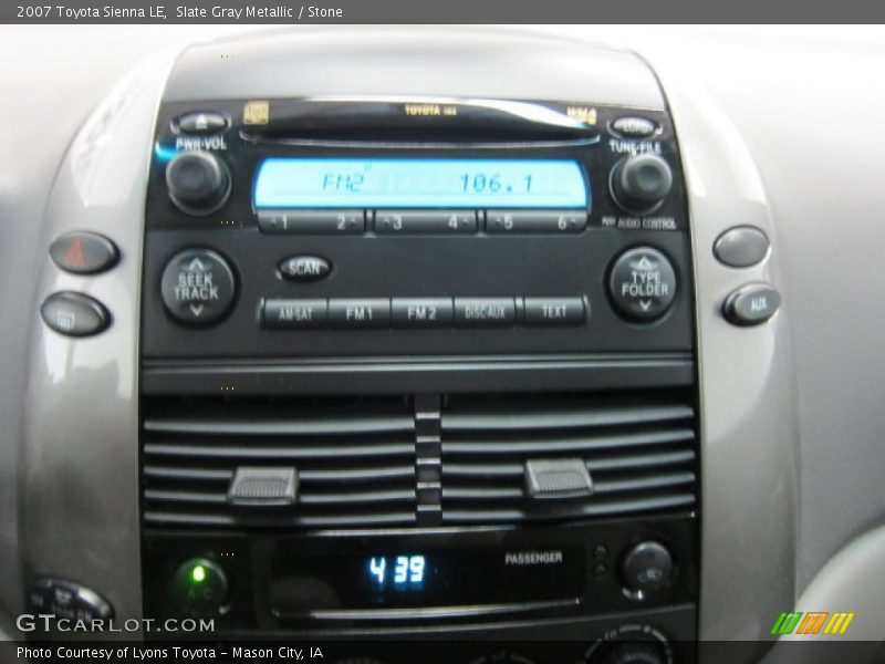 Slate Gray Metallic / Stone 2007 Toyota Sienna LE