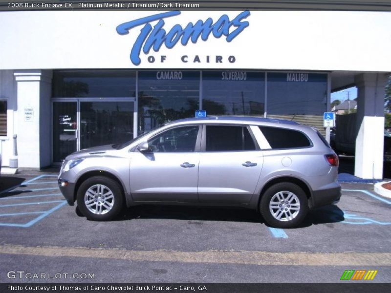 Platinum Metallic / Titanium/Dark Titanium 2008 Buick Enclave CX