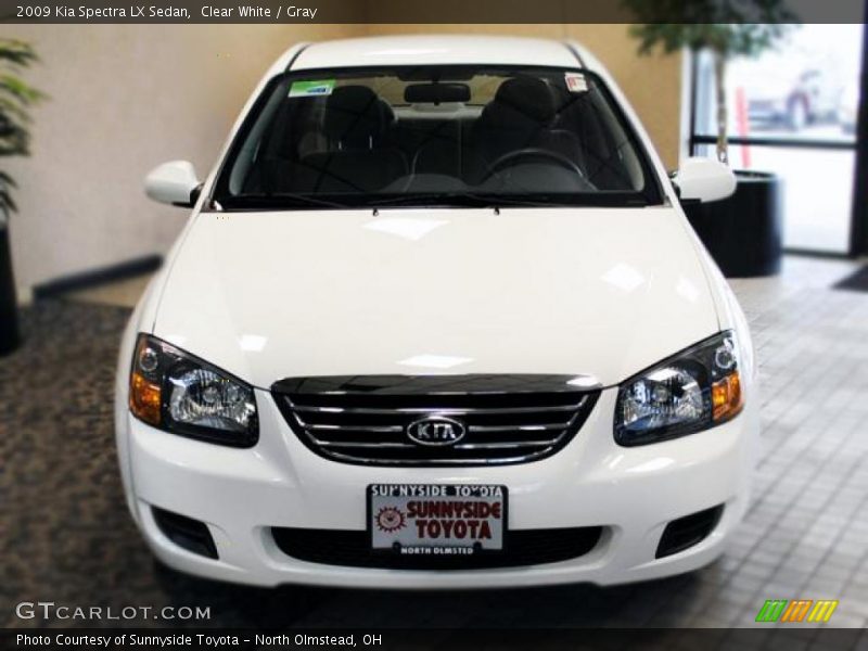 Clear White / Gray 2009 Kia Spectra LX Sedan