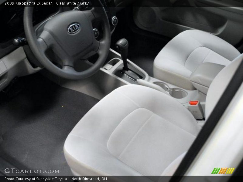 Clear White / Gray 2009 Kia Spectra LX Sedan
