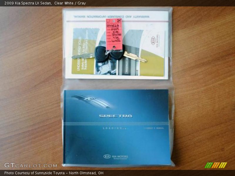 Clear White / Gray 2009 Kia Spectra LX Sedan