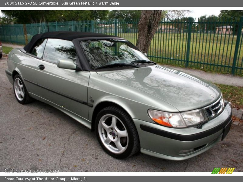  2000 9-3 SE Convertible Sun Green Metallic