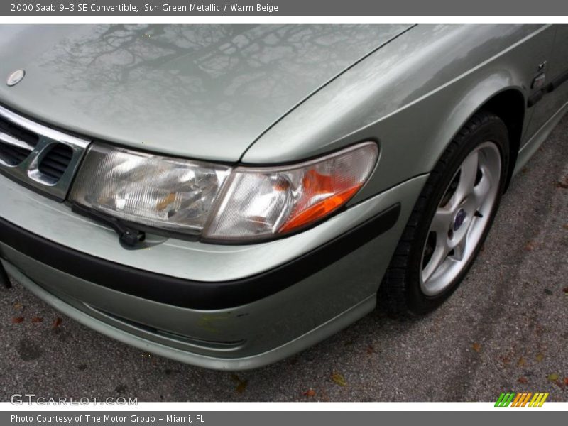 Sun Green Metallic / Warm Beige 2000 Saab 9-3 SE Convertible
