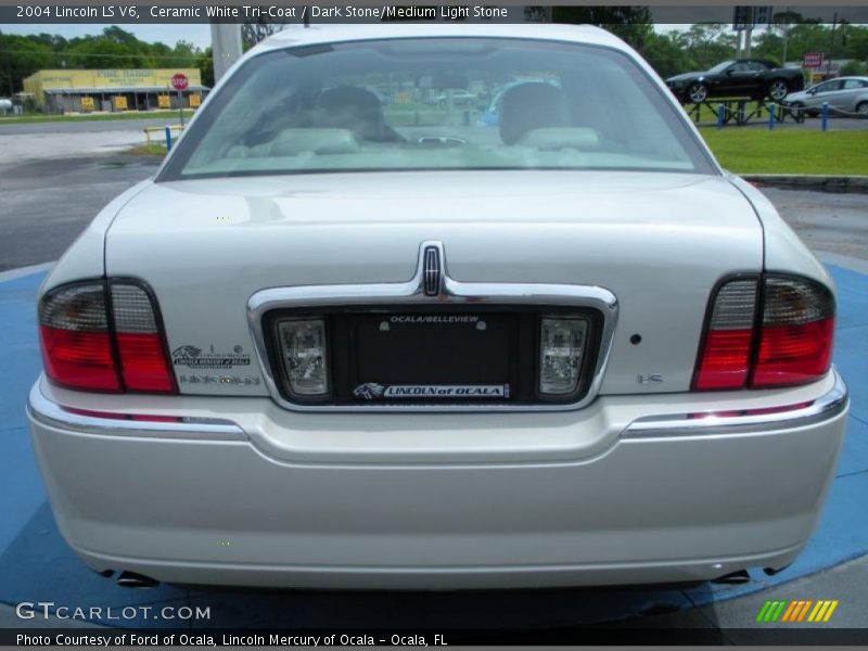 Ceramic White Tri-Coat / Dark Stone/Medium Light Stone 2004 Lincoln LS V6
