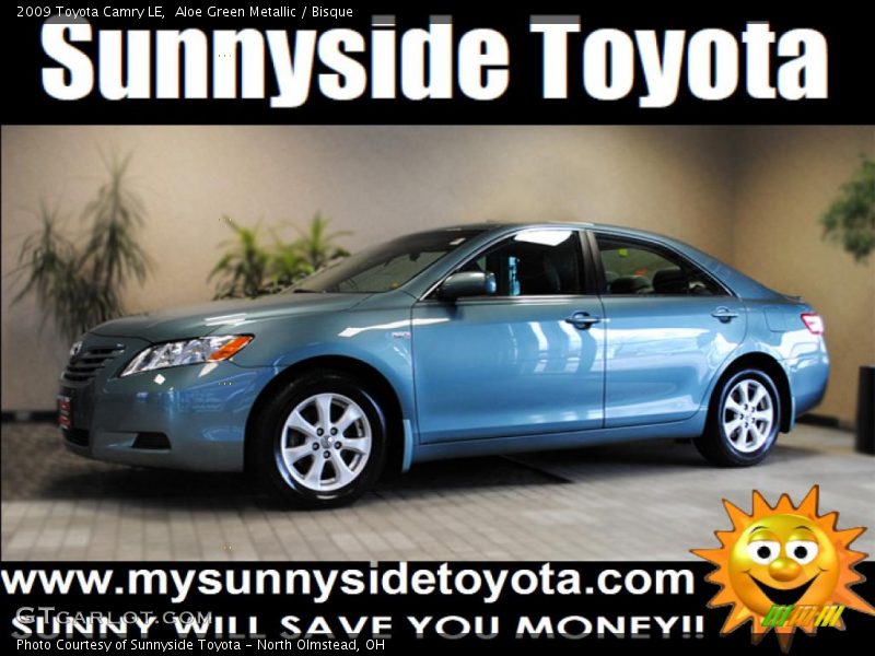 Aloe Green Metallic / Bisque 2009 Toyota Camry LE