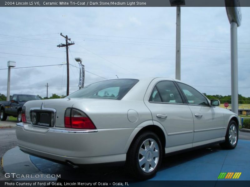 Ceramic White Tri-Coat / Dark Stone/Medium Light Stone 2004 Lincoln LS V6