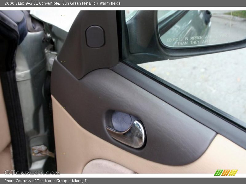 Sun Green Metallic / Warm Beige 2000 Saab 9-3 SE Convertible