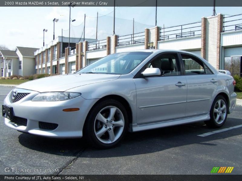 Satin Silver Metallic / Gray 2003 Mazda MAZDA6 s Sedan