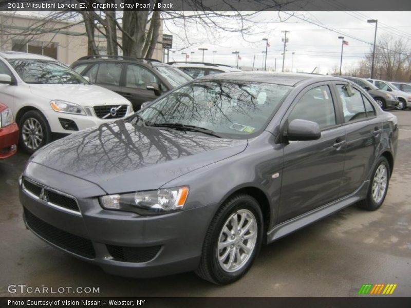 Graphite Gray Pearl / Black 2011 Mitsubishi Lancer ES