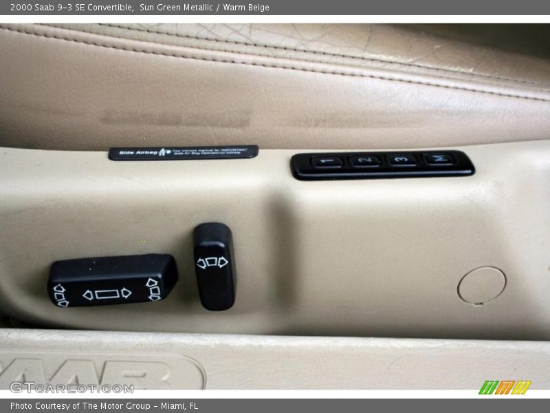 Sun Green Metallic / Warm Beige 2000 Saab 9-3 SE Convertible