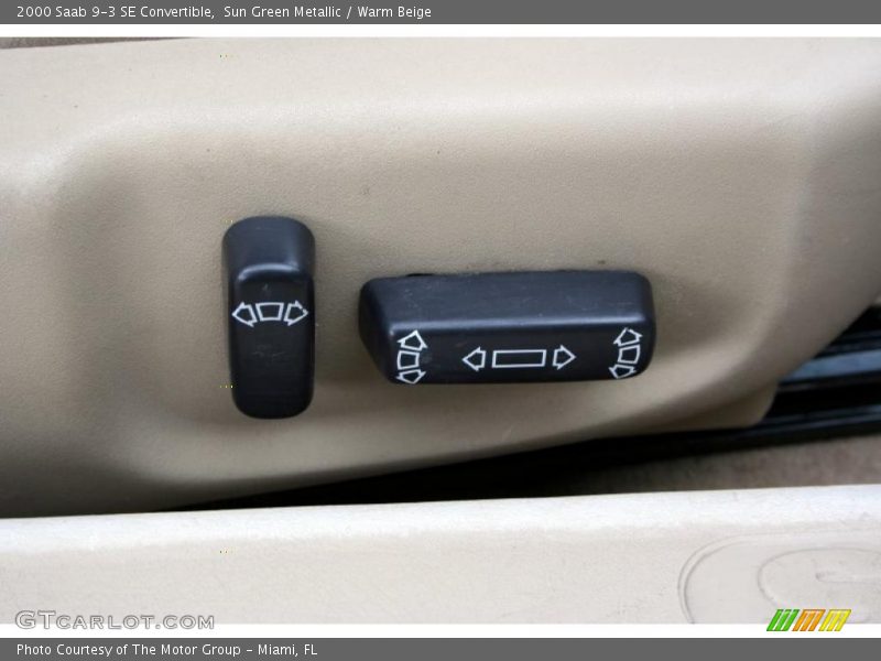 Sun Green Metallic / Warm Beige 2000 Saab 9-3 SE Convertible