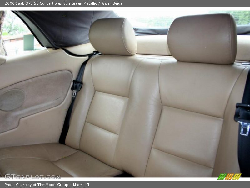 Sun Green Metallic / Warm Beige 2000 Saab 9-3 SE Convertible