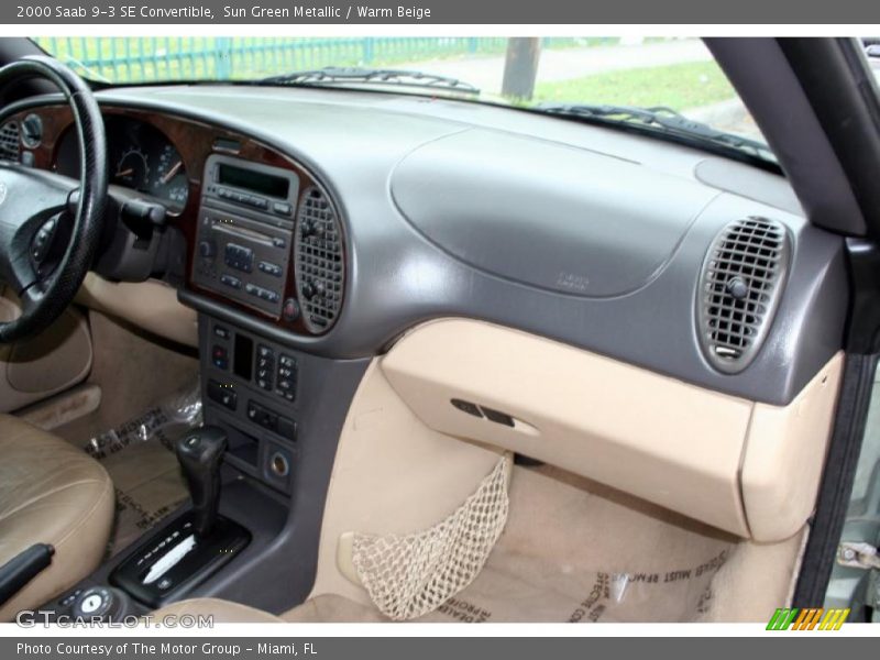 Sun Green Metallic / Warm Beige 2000 Saab 9-3 SE Convertible