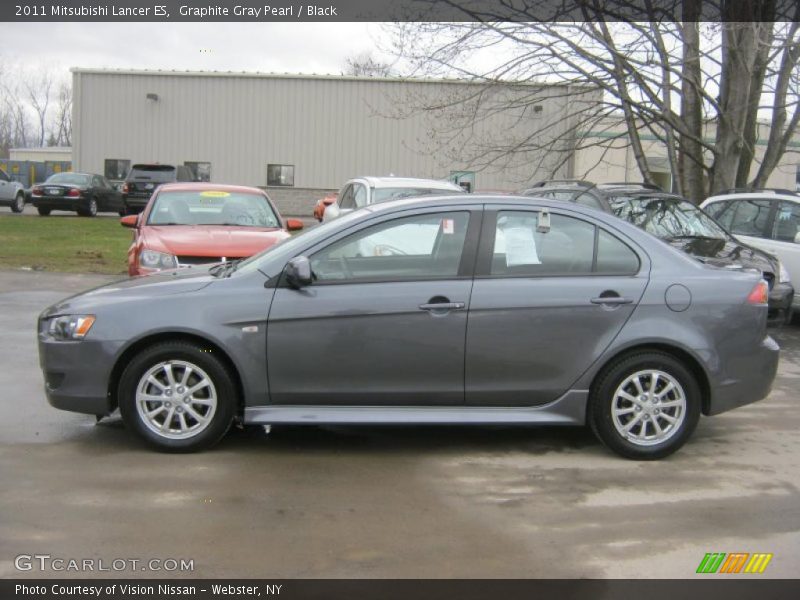 Graphite Gray Pearl / Black 2011 Mitsubishi Lancer ES