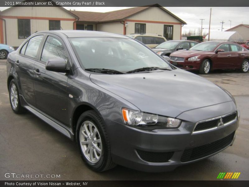 Graphite Gray Pearl / Black 2011 Mitsubishi Lancer ES