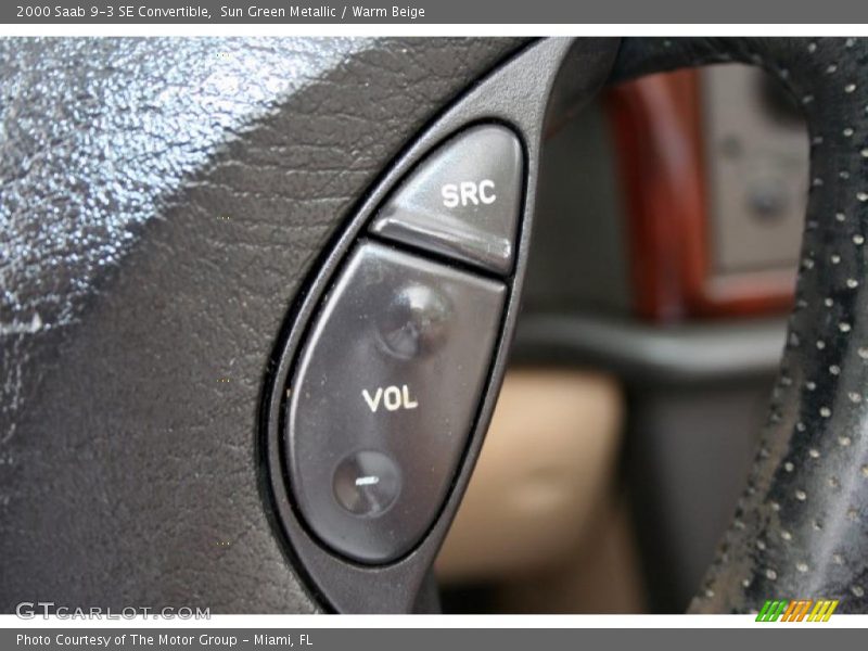 Sun Green Metallic / Warm Beige 2000 Saab 9-3 SE Convertible