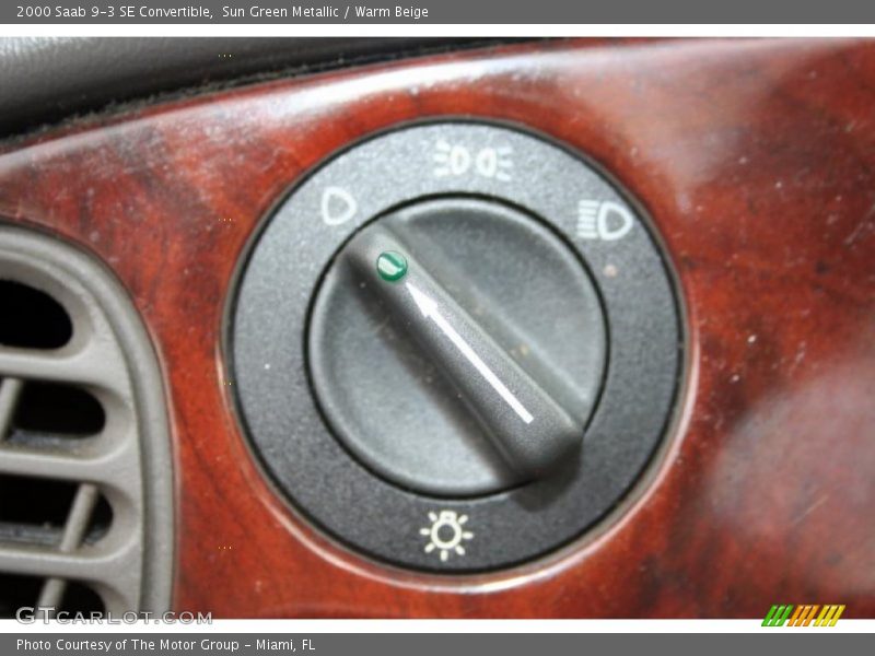 Sun Green Metallic / Warm Beige 2000 Saab 9-3 SE Convertible