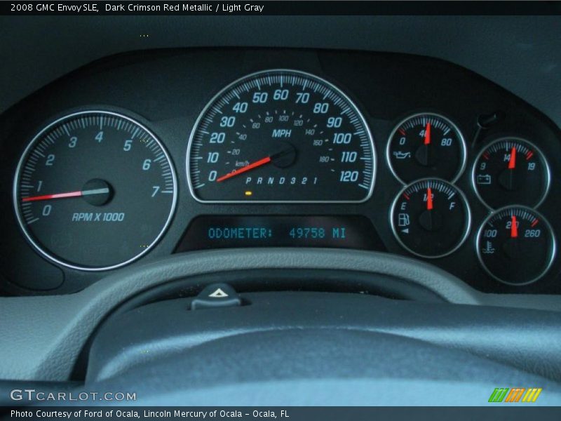 Dark Crimson Red Metallic / Light Gray 2008 GMC Envoy SLE