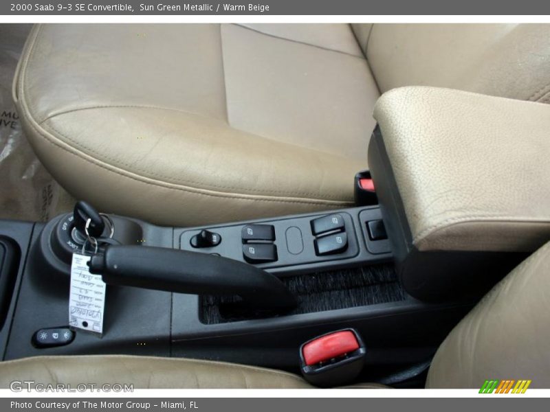 Sun Green Metallic / Warm Beige 2000 Saab 9-3 SE Convertible