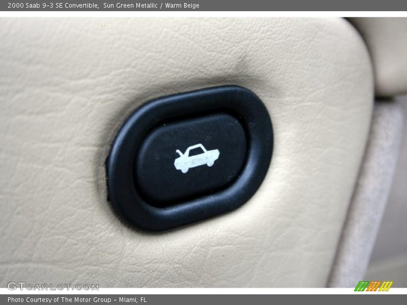 Sun Green Metallic / Warm Beige 2000 Saab 9-3 SE Convertible