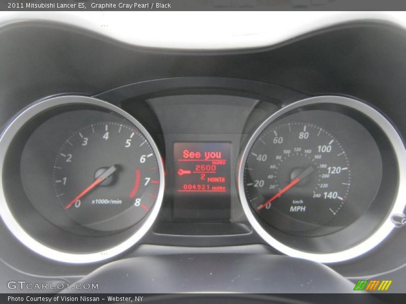Graphite Gray Pearl / Black 2011 Mitsubishi Lancer ES