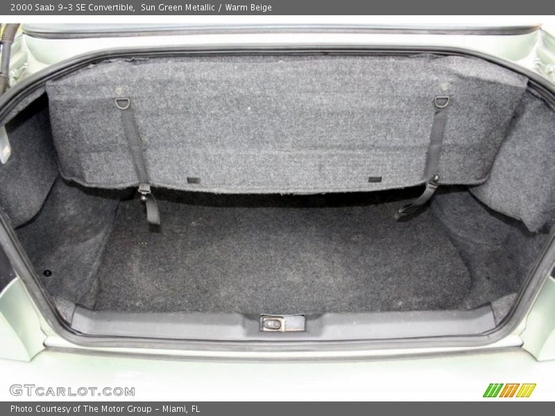 Sun Green Metallic / Warm Beige 2000 Saab 9-3 SE Convertible