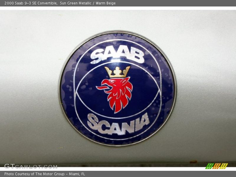 Sun Green Metallic / Warm Beige 2000 Saab 9-3 SE Convertible