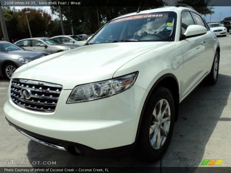 Ivory White Pearl / Wheat 2008 Infiniti FX 35