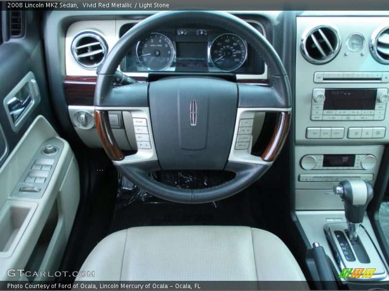Vivid Red Metallic / Light Stone 2008 Lincoln MKZ Sedan