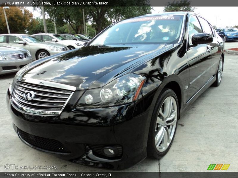 Black Obsidian / Graphite Black 2009 Infiniti M 35 S Sedan