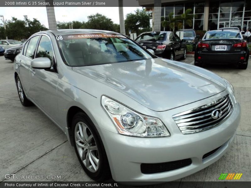 Liquid Platinum Silver / Stone 2008 Infiniti G 35 Sedan