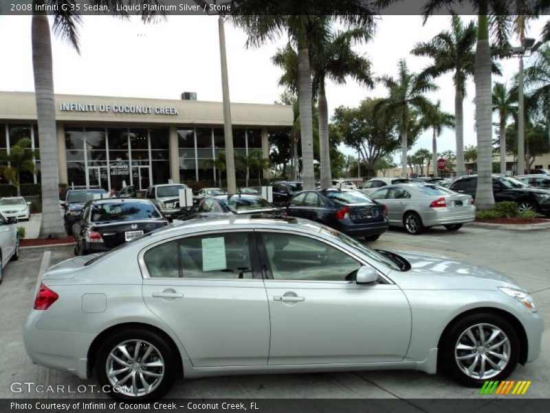Liquid Platinum Silver / Stone 2008 Infiniti G 35 Sedan