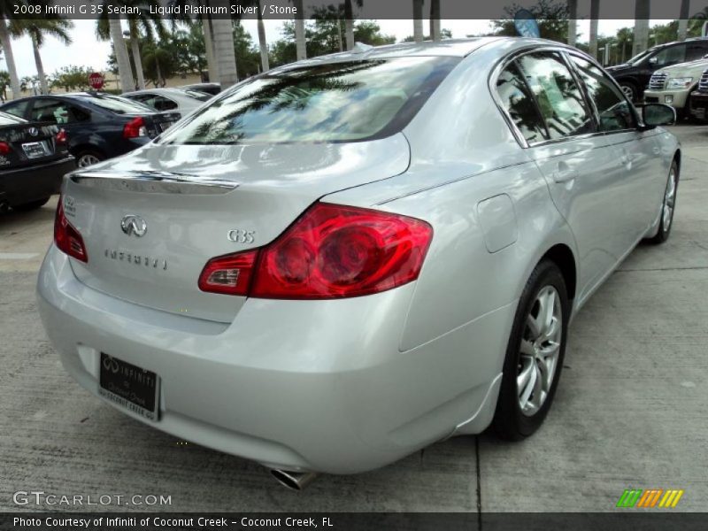 Liquid Platinum Silver / Stone 2008 Infiniti G 35 Sedan