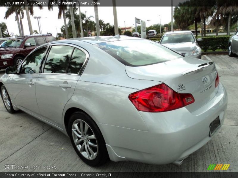 Liquid Platinum Silver / Stone 2008 Infiniti G 35 Sedan