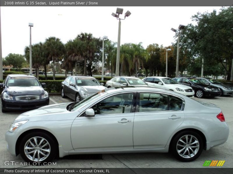 Liquid Platinum Silver / Stone 2008 Infiniti G 35 Sedan